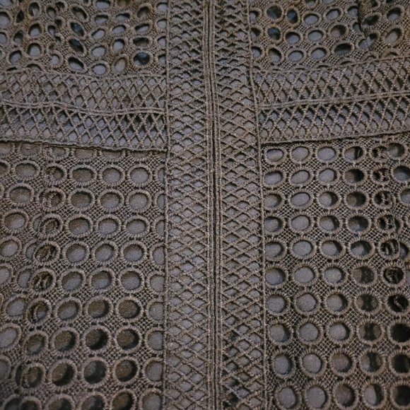 Dex Sleeveless Black Crochet Eyelet Midi Dress - Picture 4 of 14